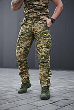 Мужские форменные брюки демисезонные Рип-Стоп Мультикам, Штаны мужские карго полевые с вшитой резинкой в талии L, фото 3