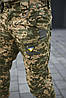 Мужские форменные брюки демисезонные Рип-Стоп Мультикам, Штаны мужские карго полевые с вшитой резинкой в талии 4XL, фото 4
