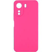 Чехол Silicone Cover Lakshmi Full Camera (AAA) для Xiaomi Redmi 13C | Микрофибра Розовый / Barbie pink