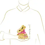 Великодній заєць Lindt Gold Bunny з білим шоколадом і полуницею, 100г, фото 5