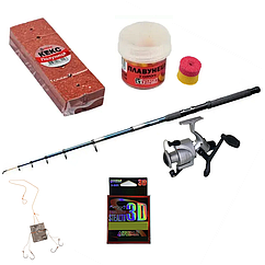 Набір на карася (Спінінг + Котушка + Ліска + Оснастка + Насадка + Макуха)
