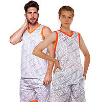 Форма баскетбольная LIDONG Camo LD-8003 размер 2xl цвет серый-оранжевый at