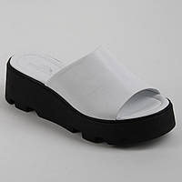 Шлепанцы женские кожаные 340161 р.39 (25) Fashion Белый DH, код: 8184680