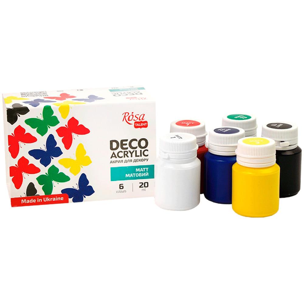 Акрил фарби ROSA Start набір 6кол по 20мл матові 90747127 - фото 1 - id-p143106714