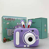 Дитячий фотоапарат X900 Rabbit фиолетовый