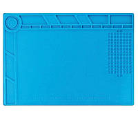 Силіконовий термостійкий килимок для пайки та ремонту S140 (25*35см) антистатичний з комірками і магнітними