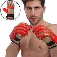 Снарядные перчатки кожаные ZELART ZB-4226 размер M цвет красный at