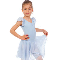 Платье для танцев (бейсик) с коротким рукавом фонарик Lingo CHD01 размер xl, рост 155-165 цвет голубой at