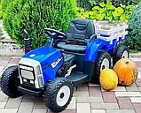 Дитячий трактор - електромобіль Bambi, синій, фото 2