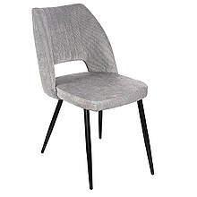 Стілець F-8 кухонний, офісний з м'якою спинкою  AR сірий рогожка Fly