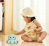 М'яка іграшка восьминіг-перевертень веселий/грустний двостороння LUO блакитний 04302, фото 5