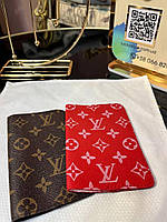 Обложка на паспорт Louis Vuitton Monogram 9874- красный