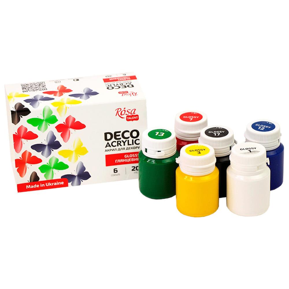 Акрил фарби ROSA Start набір 6кол по 20мл глянець 90747255 - фото 1 - id-p310089324