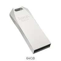 Флеш накопитель Hoco 64Gb UD4 (USB 2.0, повышенная скорость, компактная флешка) Серый