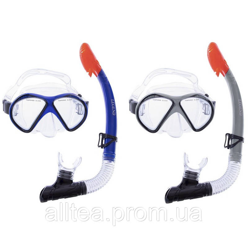 Набор для плавания маска c трубкой LEGEND M293P-SN110-PVC цвет разные цвета at - фото 9 - id-p2181649033