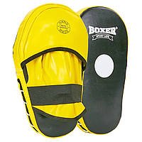 Лапа Прямая удлиненная для бокса и единоборств BOXER 2006-01 цвет черный-желтый at