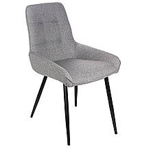 Крісло кухонне, офісне з м'якою спинкою F-9 рогожка BR сірий Fly