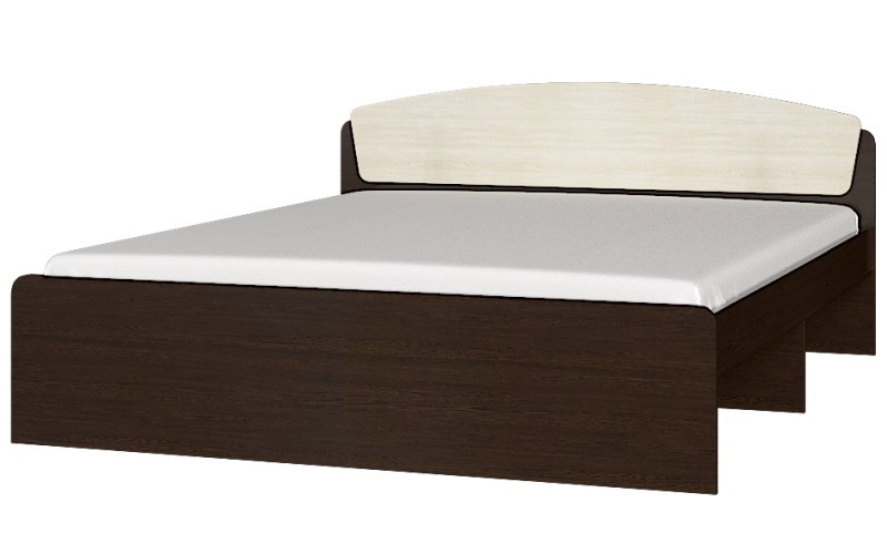 Ліжко двоспальне Еверест Асторія (без ящиків) 160х200 см венге + дуб молочний (DTM-2082)