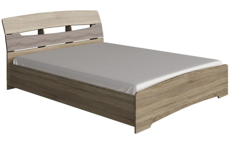 Ліжко двоспальне Еверест Марго 160х200 см сонома + трюфель (DTM-2089)