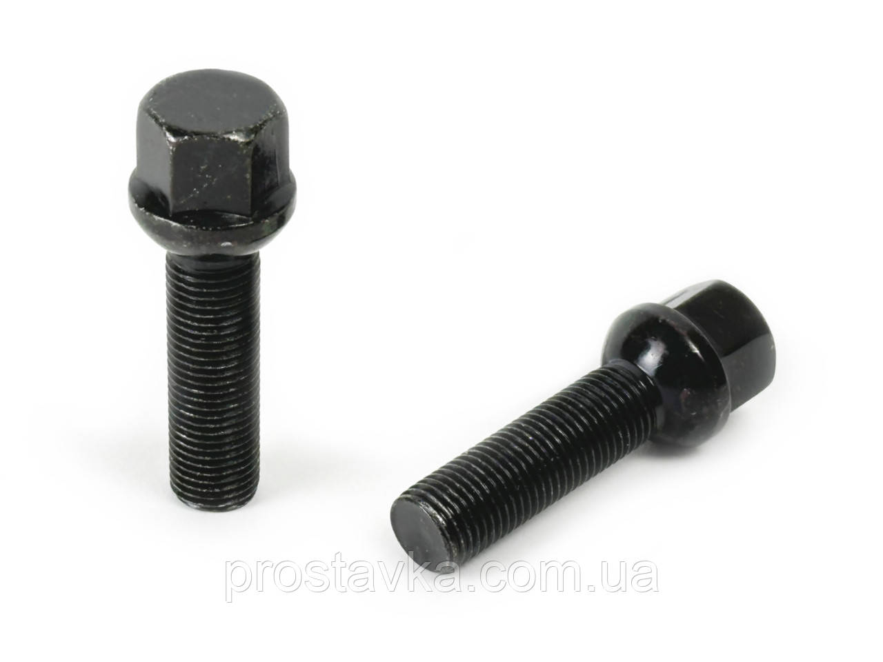Болт S19D45F BA M14X1,50X45 Сфера R=14 з виступом, ключ 19 мм Чорний Цинк