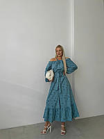 Платье женское софт принт с разрезом 42-46 универс (2цв) "BOTIN BRAND" недорого от прямого поставщика