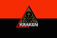 Флаг Kraken красно-черный