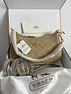 Жіноча сумка Коуч бежева Coach Beige, фото 11