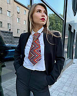 Женский красный галстук "Орнамент" Modna KAZKA MKCRA202010