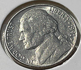 Монета США 5 центів, 1991 року, Jefferson Nickel, Мітка монетного двору "P" - Філадельфія