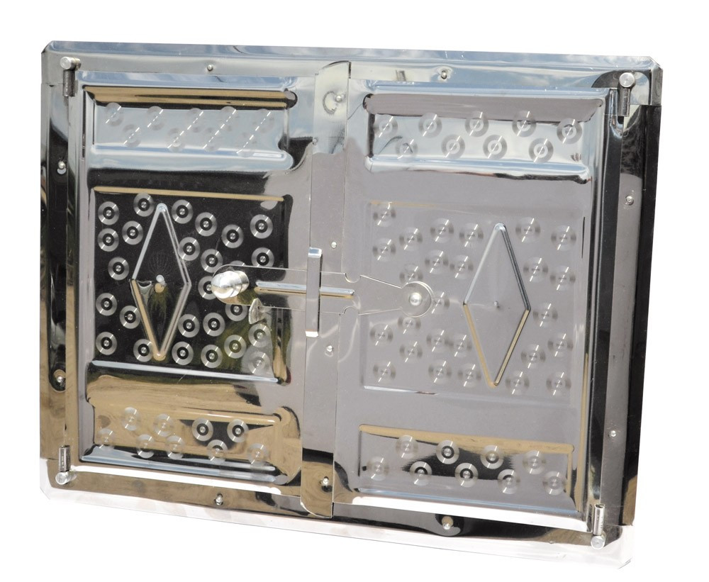 Дверка пічна ГОСПОДАР 480х370мм нержавіюча 92-0362 |Дверка печная ГОСПОДАР 480х370мм нержавеющая 92-0362, фото 1