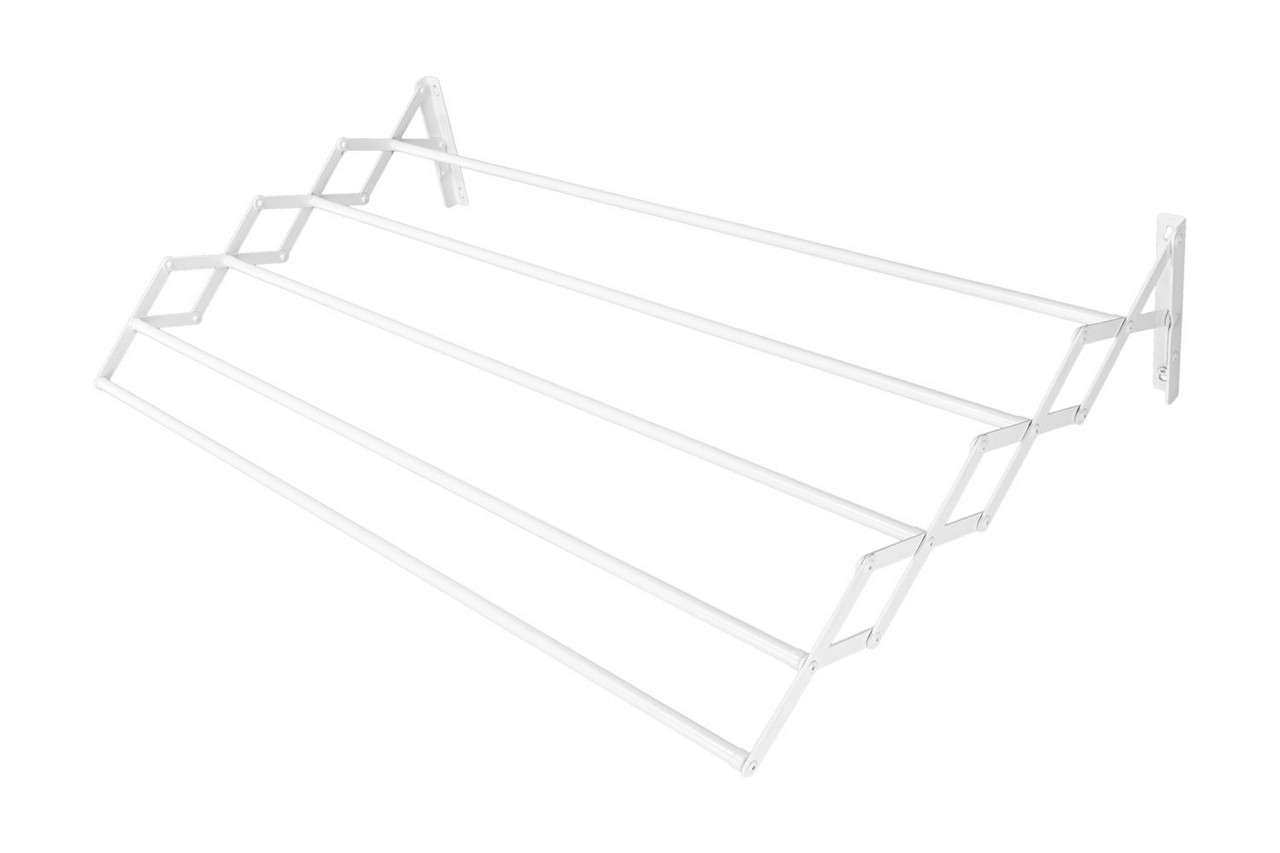 Сушарка для одягу розкладна 750мм 5 перекладин біла Mastertool 92-1775, фото 1