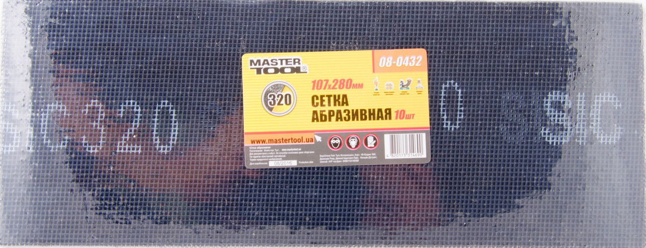 Сітка абразивна зерно 320 107х280мм 10шт Mastertool 08-0432, фото 1