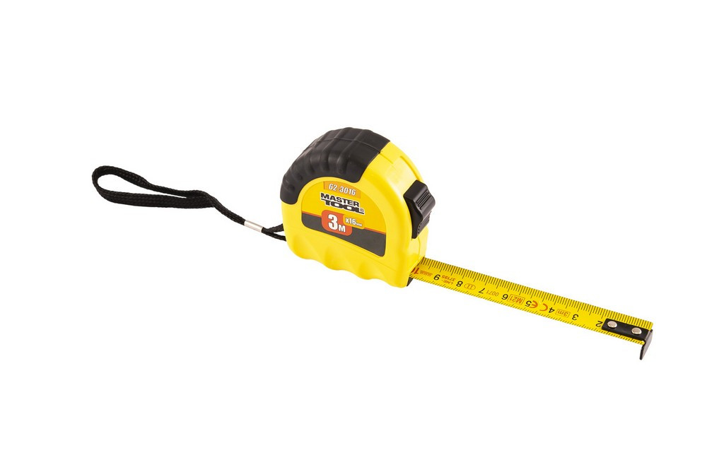 Рулетка "shiftlock" 3м 16мм нейлонове покриття Mastertool 62-3016