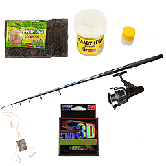 Набір на карася (Спінінг + Котушка + Ліска + Оснастка + Насадка + Макуха)
