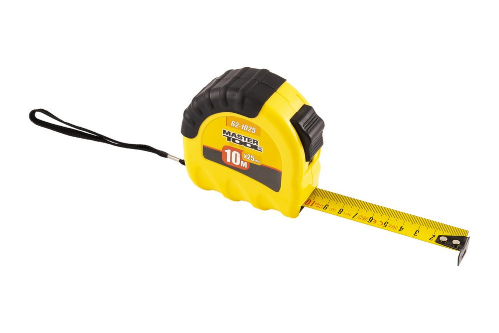 Рулетка "shiftlock" 10м 25мм нейлонове покриття Mastertool 62-1025