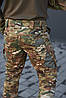 Чоловічі формені штани демісезонні Ріп-Стоп Мультикам, Штани чоловічі карго польові з вшитою гумкою в талії, фото 6