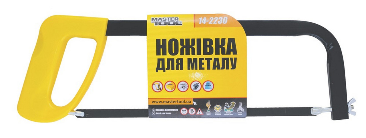 Ножовка по металлу 300мм пластиковая рукоятка Mastertool 14-2230 - фото 2 - id-p1658020505