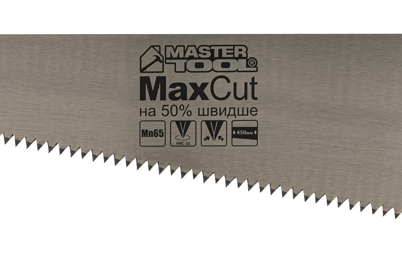 Ножовка столярная 450мм 4tpi max cut каленый зуб 2-d заточка полированная Mastertool 14-2645 - фото 2 - id-p1658020593