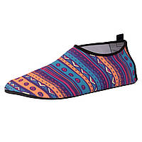 Обувь Skin Shoes для спорта и йоги Zelart PL-1822 размер 2xl-42-43-27-28см цвет фиолетовый-желтый at