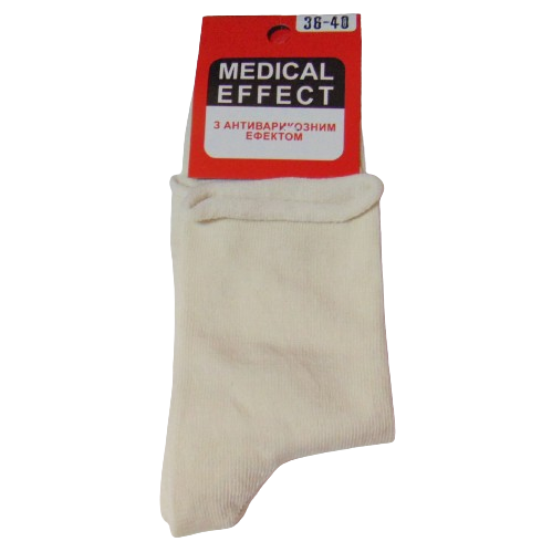 Шкарпетки з антиварикозним ефектом Medical Effect Житомир 36-40 молочні, фото 1