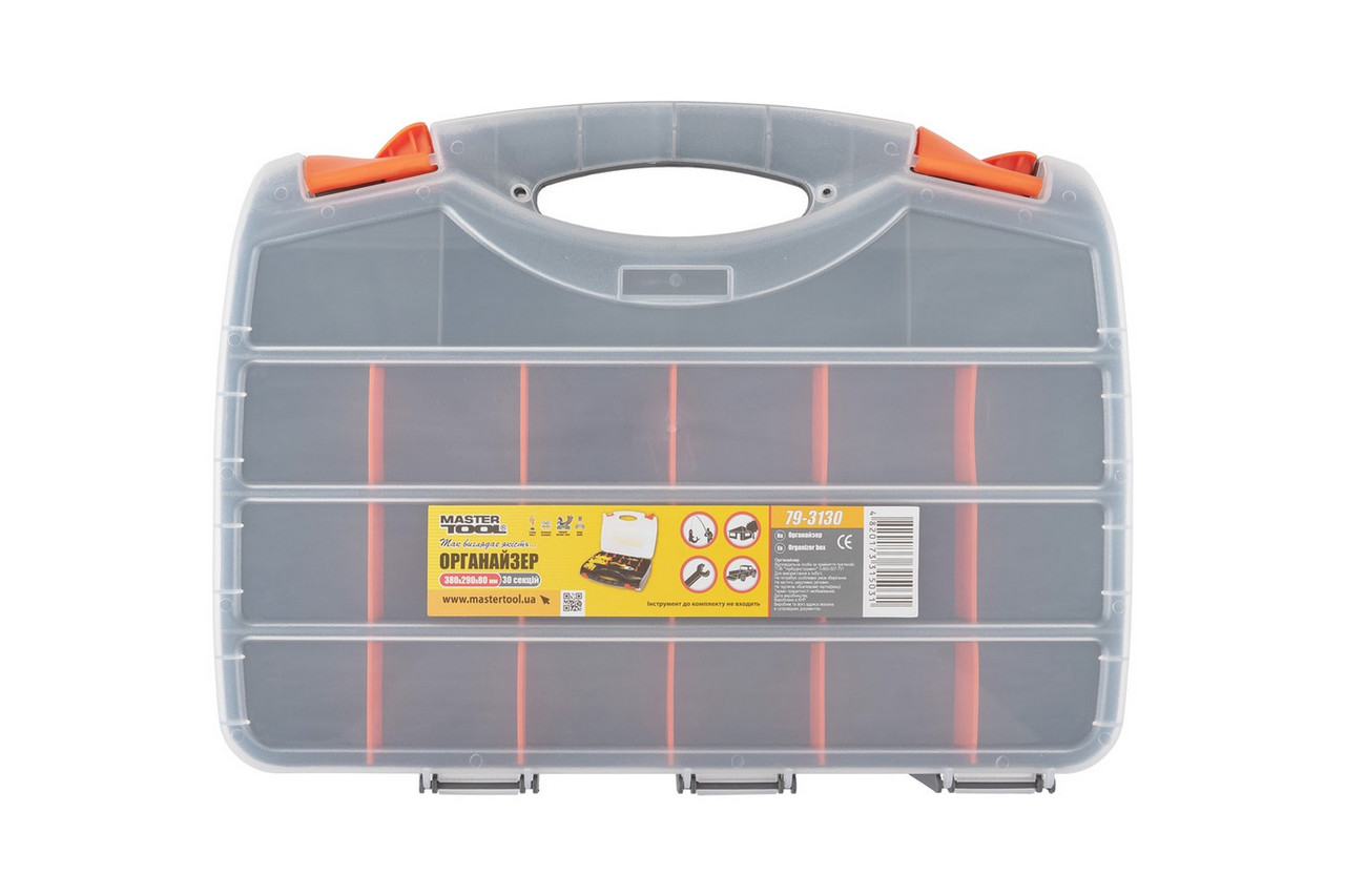 Органайзер з ручкою двосторонній 30 секцій 15" (380х290х80 мм) Mastertool 79-3130