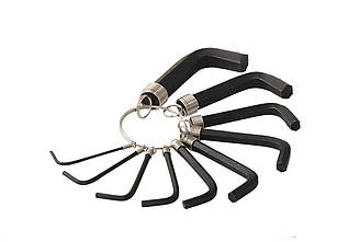 Набір ключів імбусових шестигранних HEX 10шт (1,5-10мм) Mastertool 75-0954