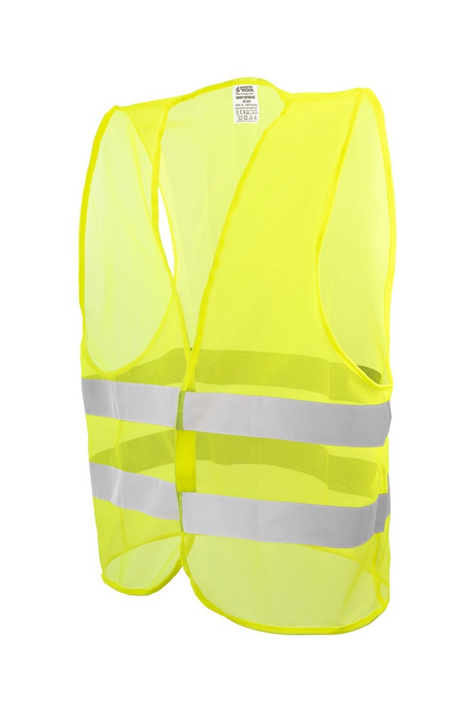 Жилет зі світловідбиваючої стрічкою xl лимонний Mastertool 83-0001, фото 1