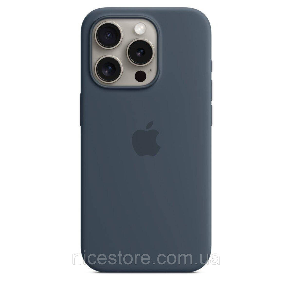 Чохол для смартфона Silicone Full Case AAA MagSafe IC for iPhone 15 Pro Storm Blue