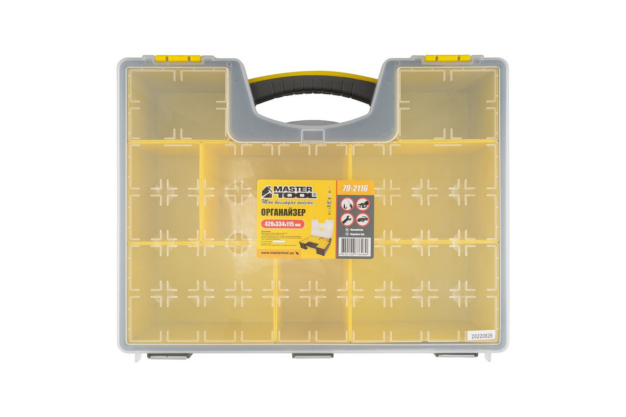 Органайзер з ручкою 8 секцій 16.5" (420х334х115 мм) Mastertool 79-2116