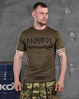 Потовідвідна тактична футболка з принтом олива, Весняна військова футболка Oliva одяг для армії