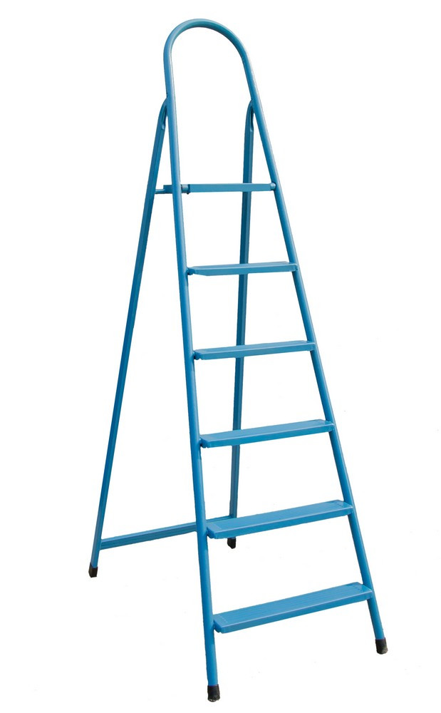 Драбина-стрем'янка металева ГОСПОДАР "ІТАЛІЯ" 6 сходинок 1310мм 150 кг 79-1046 |Лестница-стремянка металлическая ГОСПОДАР "ИТАЛИЯ", фото 1