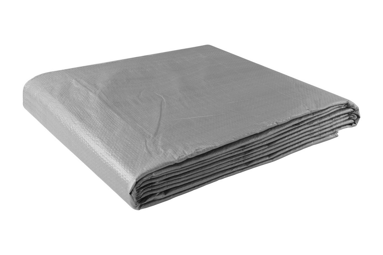 Тент сірий 4х5м 110г/м2 Mastertool 79-7405 будівельний універсальний туристичний, фото 1