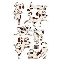 Набор переводных татушек Yoga Dog