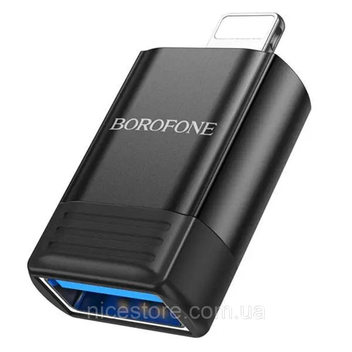 Адаптер BOROFONE BV18 iP male to USB female USB2.0 adapter Black